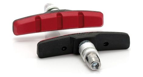 Set di 4 pastiglie freno v-brake xlc bs-v01 nere / rosse