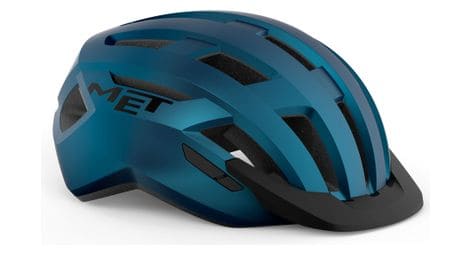 Casco met allroad azul metalizado