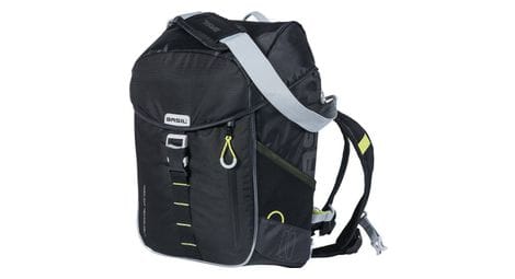 Basil miles nordlicht mochila de bicicleta con tira de led de 17 litros negro