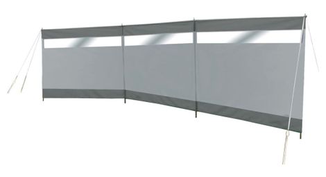 Bo camp brise vent avec fenetre solid 500x140 cm gris et anthracite