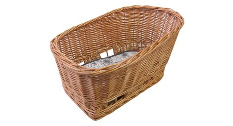 Basil panier a velo pour chien en osier pasha medium 45cm avec attache rapide