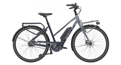 Velo de ville electrique trek district 2 stagger shimano nexus 7v 400wh bleu marine gris 2023