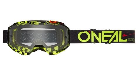 Masque o neal b 10 attack noir jaune ecran clear