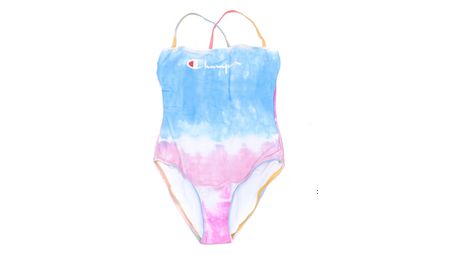 Maillot de bain bleu rose blanc reverse weave