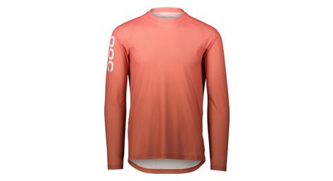 Maillot de manga larga poc essential mtb lite coral