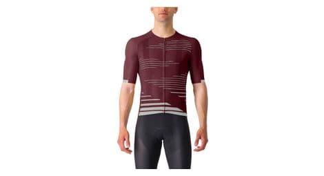 Maillot de manga corta castelli climber's 4.0 burdeos/plata