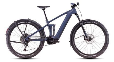 Cube stereo hybrid one44 pro 800 allroad electric full suspension mtb shimano cues 11s 800 wh 29'' ink grey blue 2025