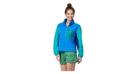Sweat polaire femme patagonia microdini 1 2 zip bleu