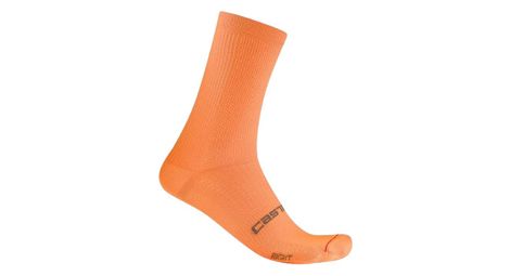 Castelli espresso 18 orange socken