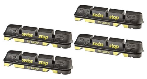 X4 cartouches de patins de freins swissstop flash pro black prince jantes carbone shimano sram