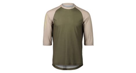 Poc mtb pure beige/green 3/4 sleeve jersey s
