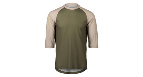 Maillot manches 3 4 poc mtb pure beige vert