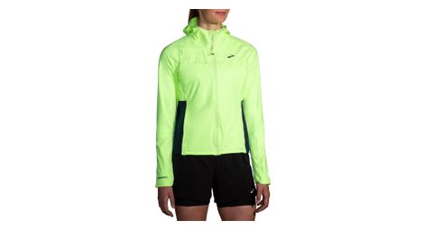 Chaqueta impermeable brooks high point amarilla mujer