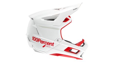 Casque intégral 100% aircraft 2 rouge / blanc