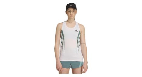 Adidas Performance Adizero Archive Tank Top Weiß/Grün Frau