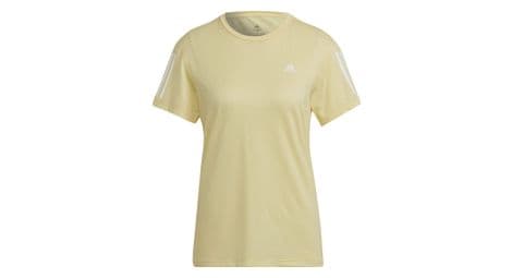 Camiseta de manga corta adidas own the run amarillo mujer