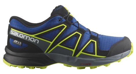 Salomon speedcross cswp junior bleu jaune enfant