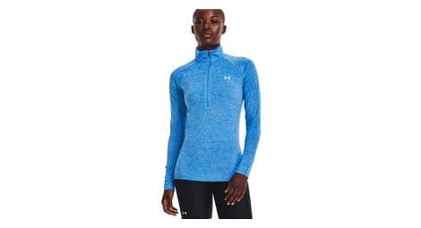 Camiseta under armour tech 2.0 zip mujer 1/2 cremallera azul l