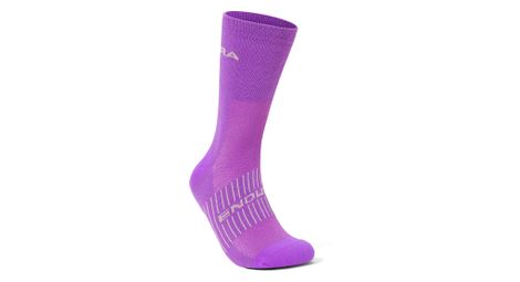 Chaussettes Endura Coolmax Race Femme Violet/Gris/Noir (Lot de 3)
