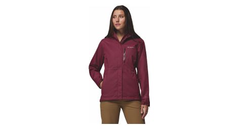 Veste imperméable femme columbia pouring adventure iii bordeaux
