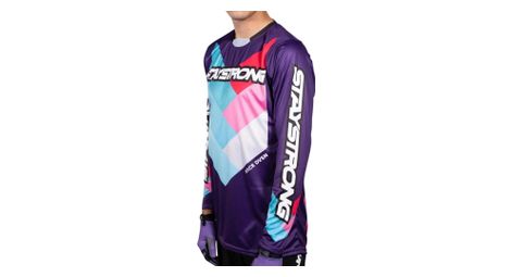 Maillot staystrong chevron violet adulte t m