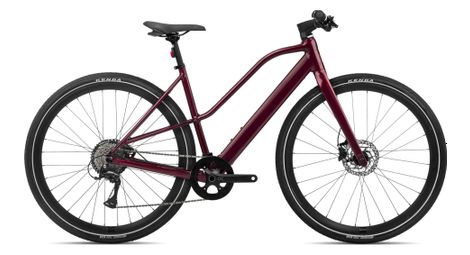 Orbea vibe mid h30 bicicleta eléctrica de ciudad shimano acera 8s 250 wh 700 mm rojo burdeos metalizado 2024