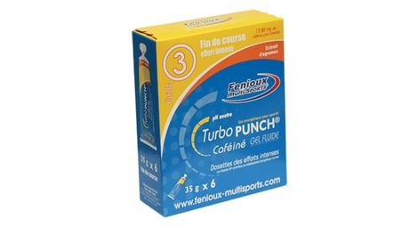 6 gels energetiques fluide fenioux turbo punch 3 fluide agrumes 6 gels