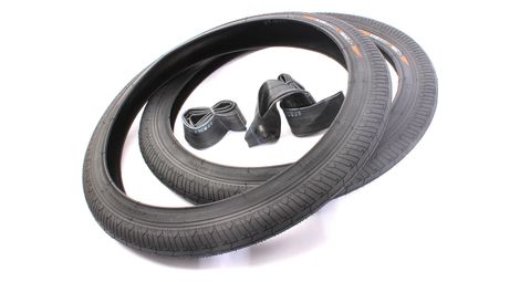 2x pneus mac2+ noir + 2x tuyau khe twiggy