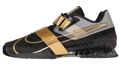 Nike romaleos 4 unisex cross training shoe black gold
