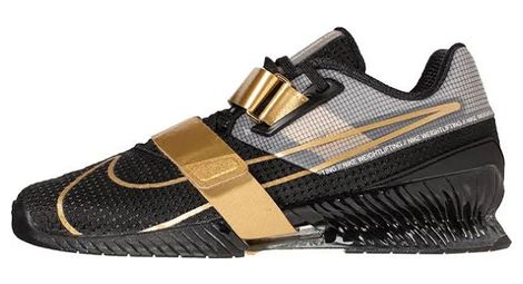 Zapatilla de cross training nike romaleos 4 unisex oro negro