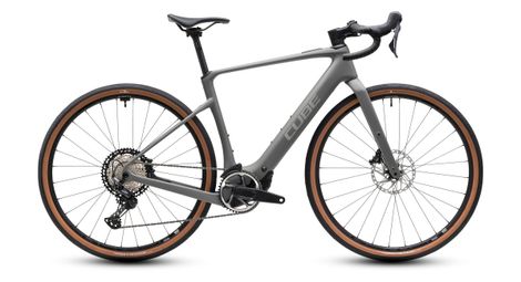 Vélo de Gravel Électrique Cube Nuroad Hybrid C:62 Race 400X Shimano GRX 12V 400 Wh Bosch 60 Nm 700 mm Gris 2027