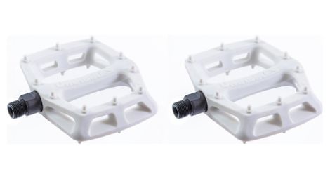 Dmr pair of flat pedals v6 white