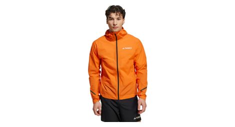 waterproof jacket adidas terrex xperior light rain orange homme