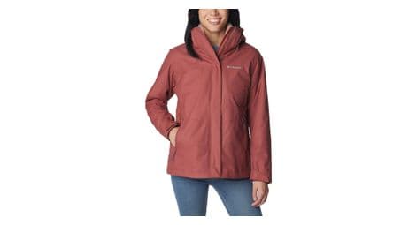 Chaqueta impermeable 3 en 1 columbia bugaboo ii para mujer rojo