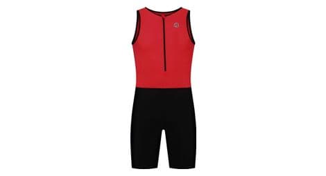 Trifonction triathlon manches courtes rogelli florida unisexe rouge noir