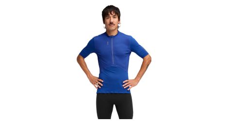 Hoka SkyBreeze Kurzarm 1/2 Zip Trikot Blau Mann