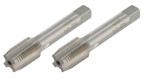 Jeu 2 de tarauds var 1 2 x20 pour manivelle