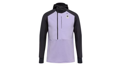 Sweat à capuche fox defend thermal violet homme