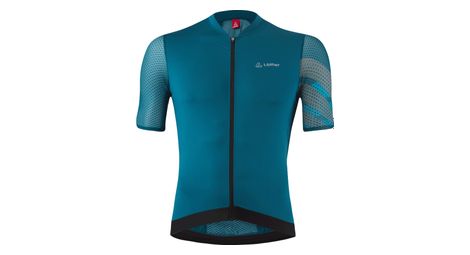 Maillot de vélo Loeffler M à manches courtes FZ POW Air bleu Pétrole Foncé