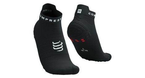 Compressport Pro Racing Socks V4.0 Run Low Socken Schwarz/Weiß