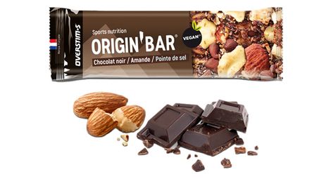 Barre énergétique overstims origin bar chocolat amande