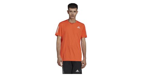 Maillot manches courtes adidas running own the run orange homme