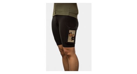 Kurze Tragerlose Damen Radhose Core Cargo Schwarz