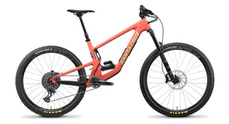 Vtt tout suspendu santa cruz bronson carbone c sram gx eagle 12v 29 27 5 mx orange saumon