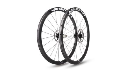 Paire de roues carbone route – MaKadamm slim 38 disc classic à pneus – 1422 gr la paire – centerlock – axe 12x100 | 12x142