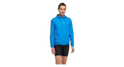 women s hoka skybreeze gtx waterproof jacket blue