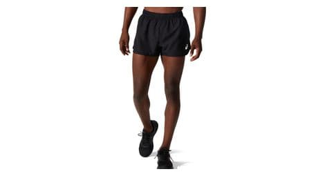 Asics core run split shorts black