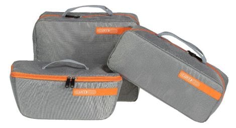 Lot de 3 sacs de rangement ortlieb packing cube bundle 23l gris