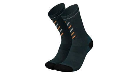 Chaussettes incylence merino rise noir orange