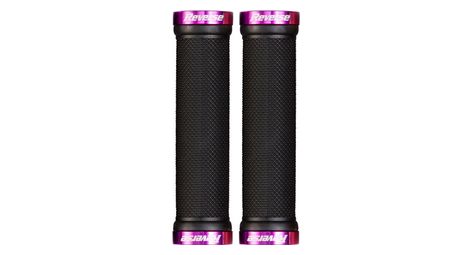 Paire de grips reverse classic 29 mm noir / violet